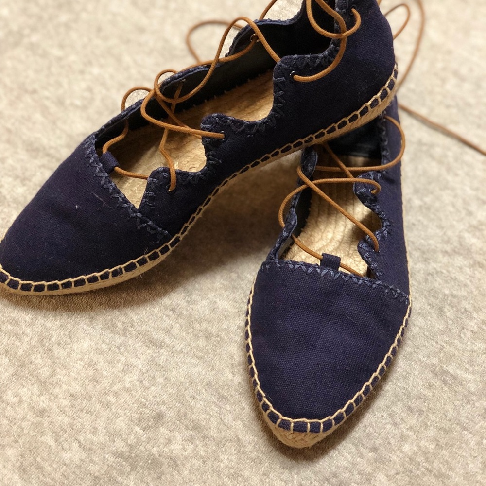 New Tory Burch Sonoma Gille Espadrille Canvas